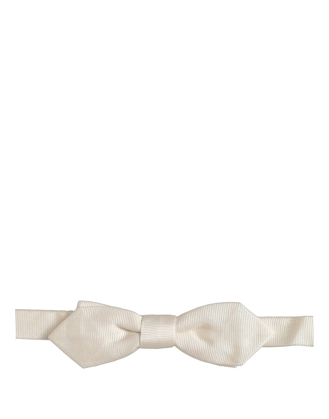 Dolce &amp; Gabbana Men White 100% Silk Adjustable Neck Papillon Bow Tie