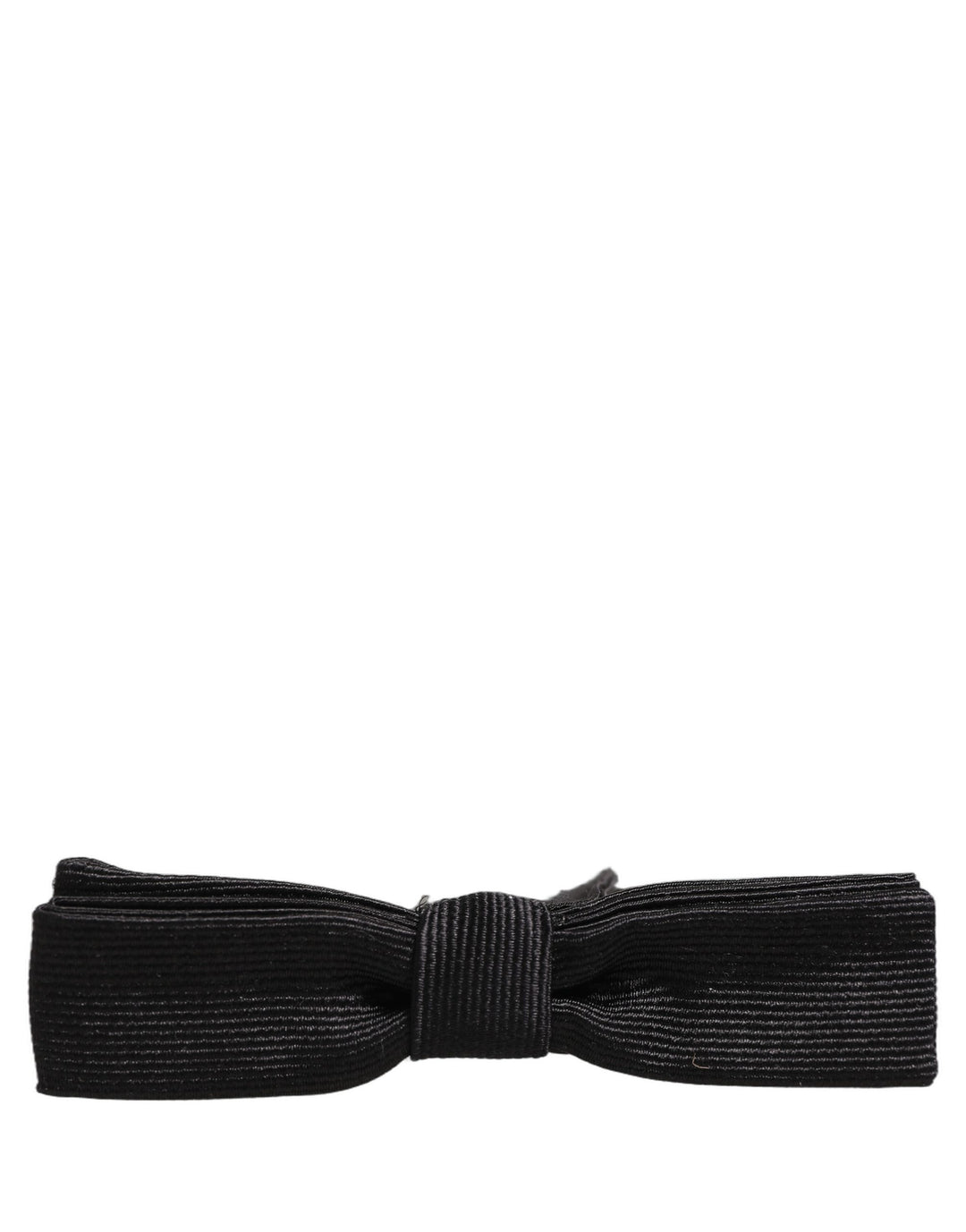 Dolce &amp; Gabbana Men Black 100% SIlk Adjustable Neck Papillon Bow Tie