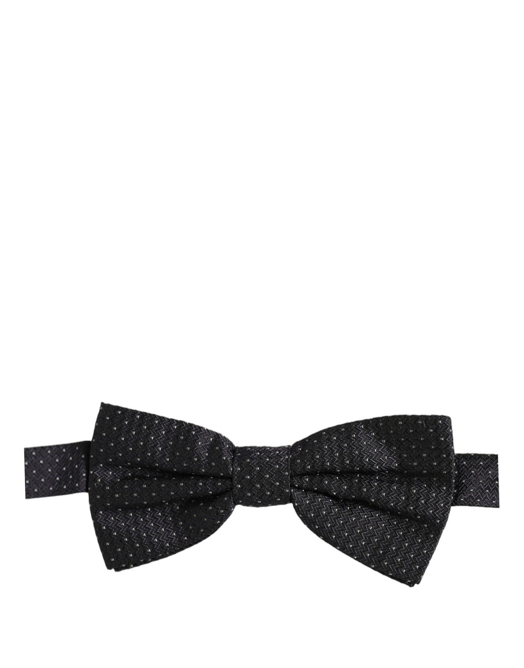 Dolce &amp; Gabbana Dark Blue White Polka Dot Adjustable Neck Papillon Bow Tie