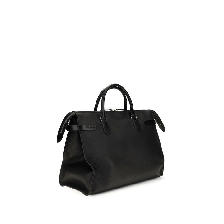 Valentino Garavani Black Calf Leather Bos Taurus Shoulder Bag