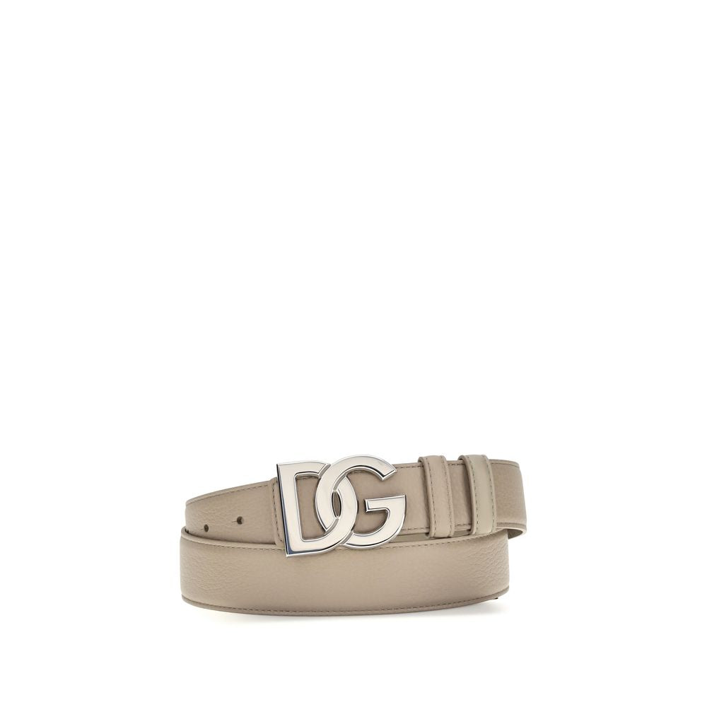 Dolce &amp; Gabbana Beige Calf Leather Bos Taurus Regular Belt