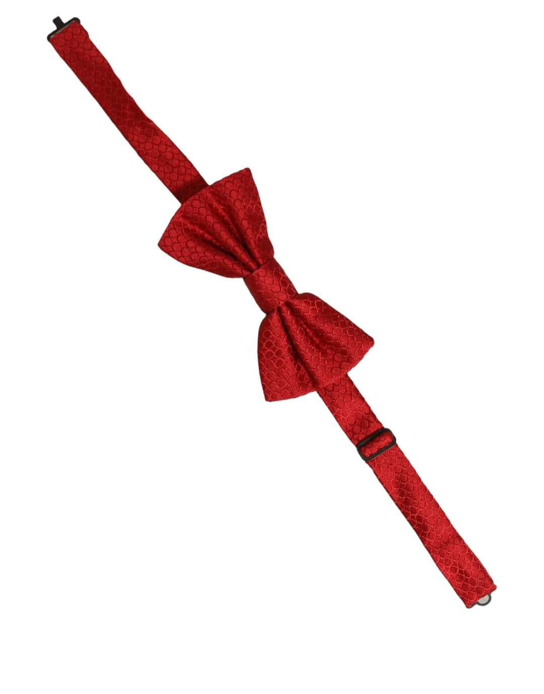 Dolce &amp; Gabbana Men Red 100% Silk Adjustable Neck Papillon Bow Tie