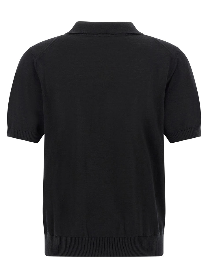 Hugo Boss Black Virgin Wool Polo Shirt