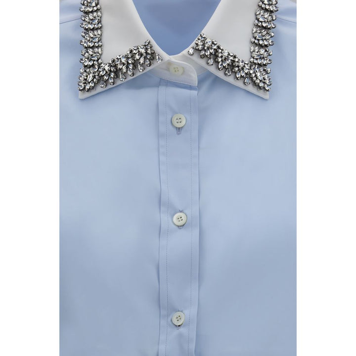 Prada Blue Cotton Dress Shirt