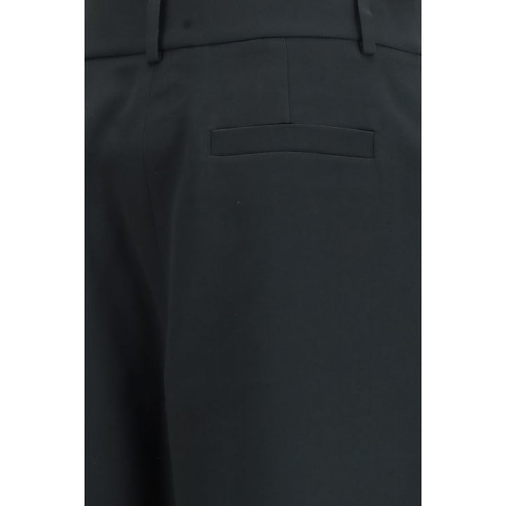 Giorgio Armani Black Silk Casual Pants