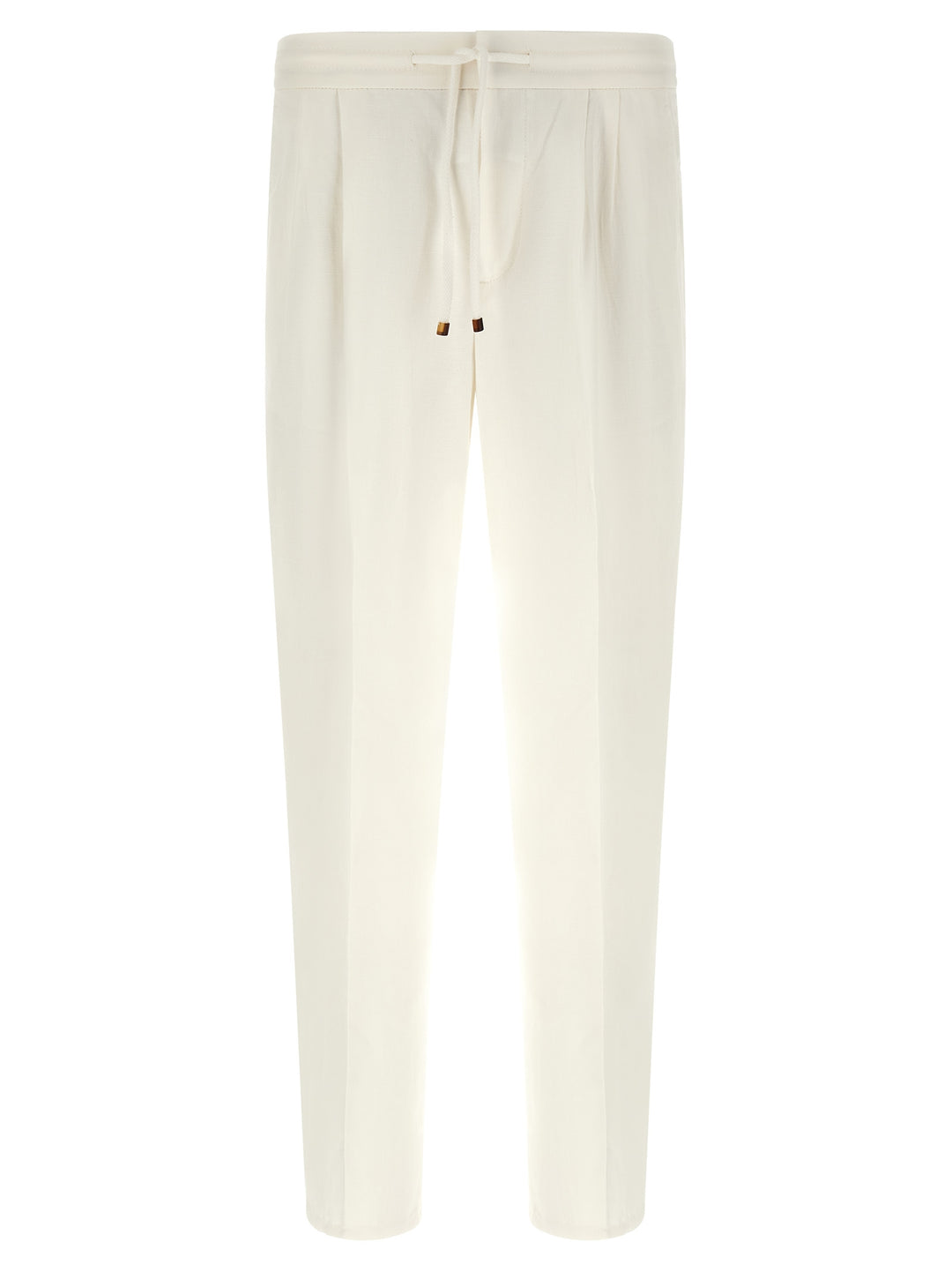 Brunello Cucinelli White Linen Casual Pants