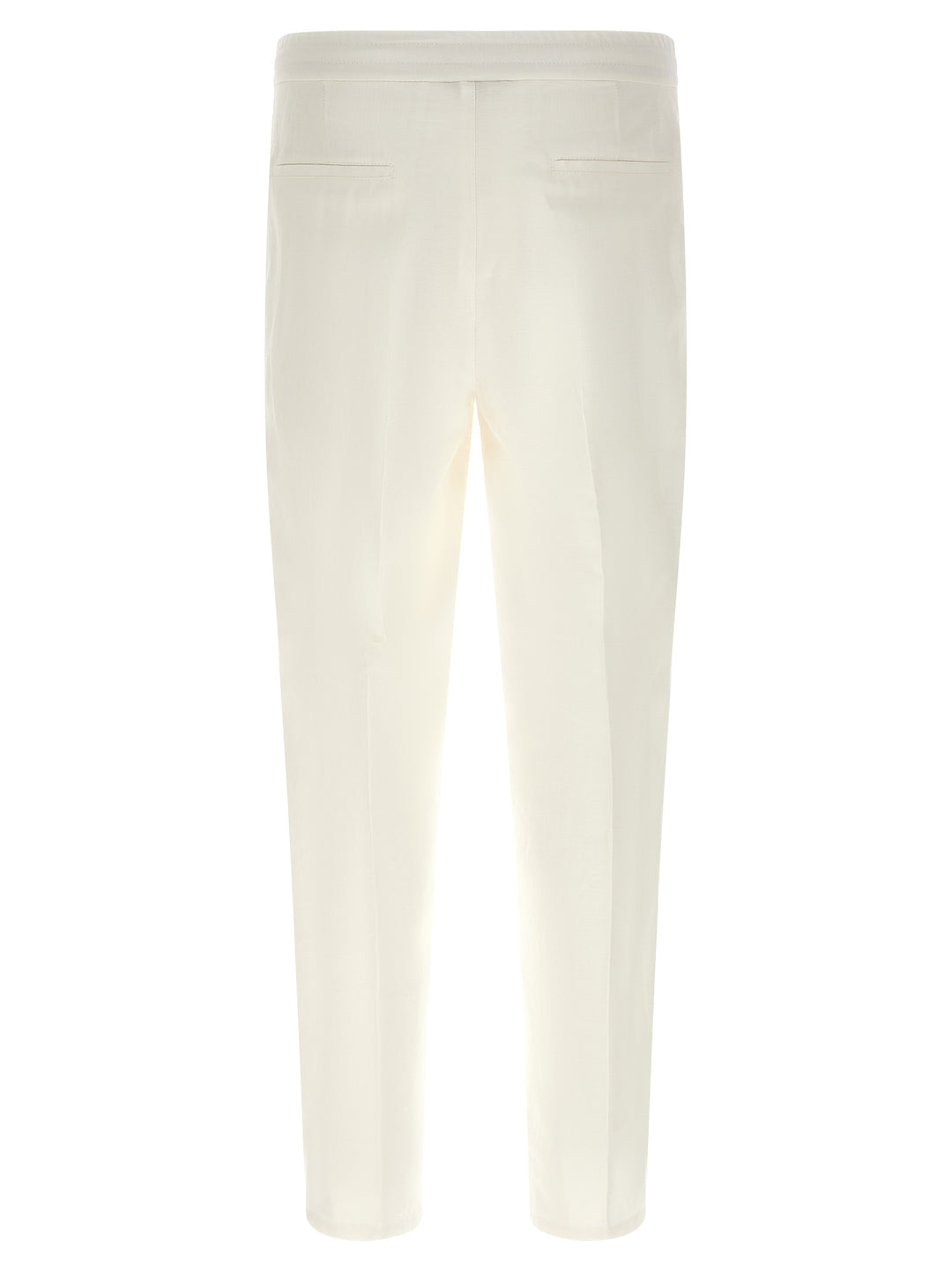 Brunello Cucinelli White Linen Casual Pants