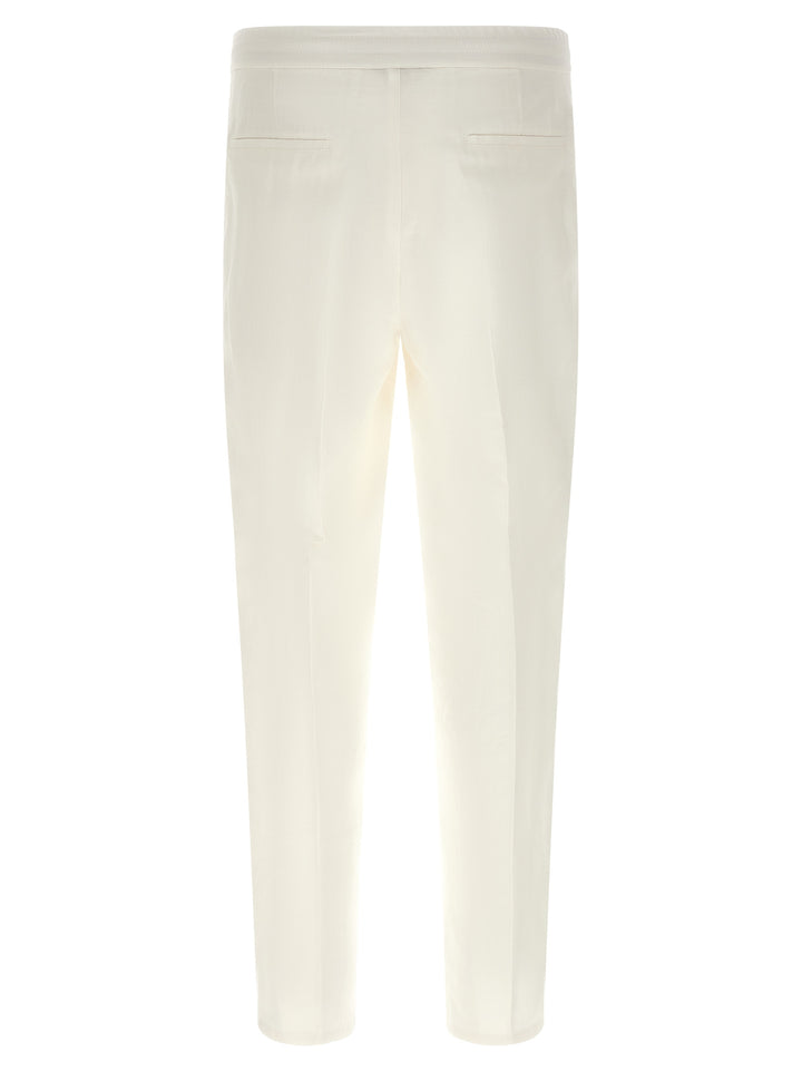 Brunello Cucinelli White Linen Casual Pants