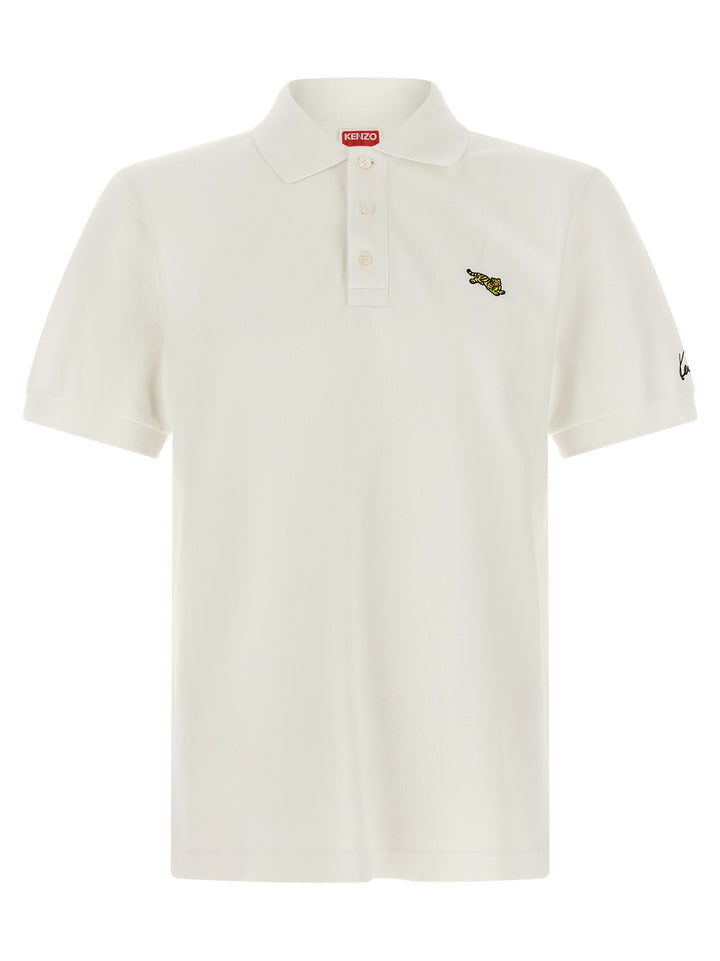 Kenzo White Cotton Polo Shirt