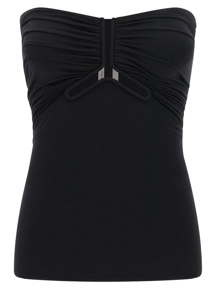 Rick Owens Black Nylon Tank Tops