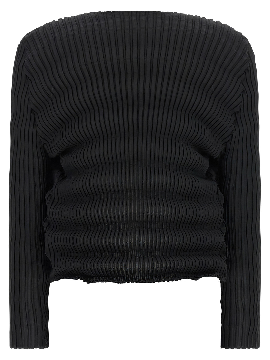 Issey Miyake Black Polyester Cardigan