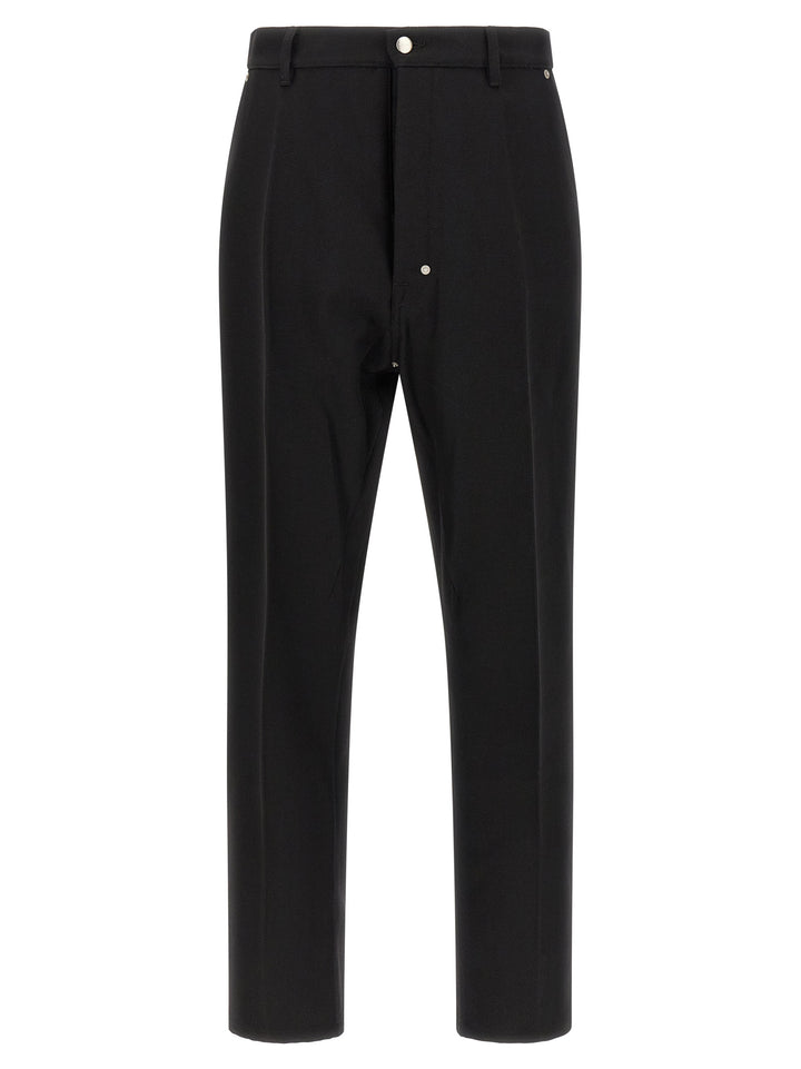 Rick Owens Black Cotton Casual Pants
