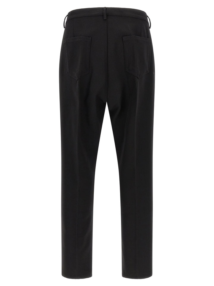 Rick Owens Black Cotton Casual Pants