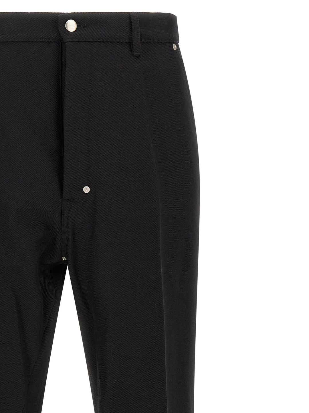 Rick Owens Black Cotton Casual Pants