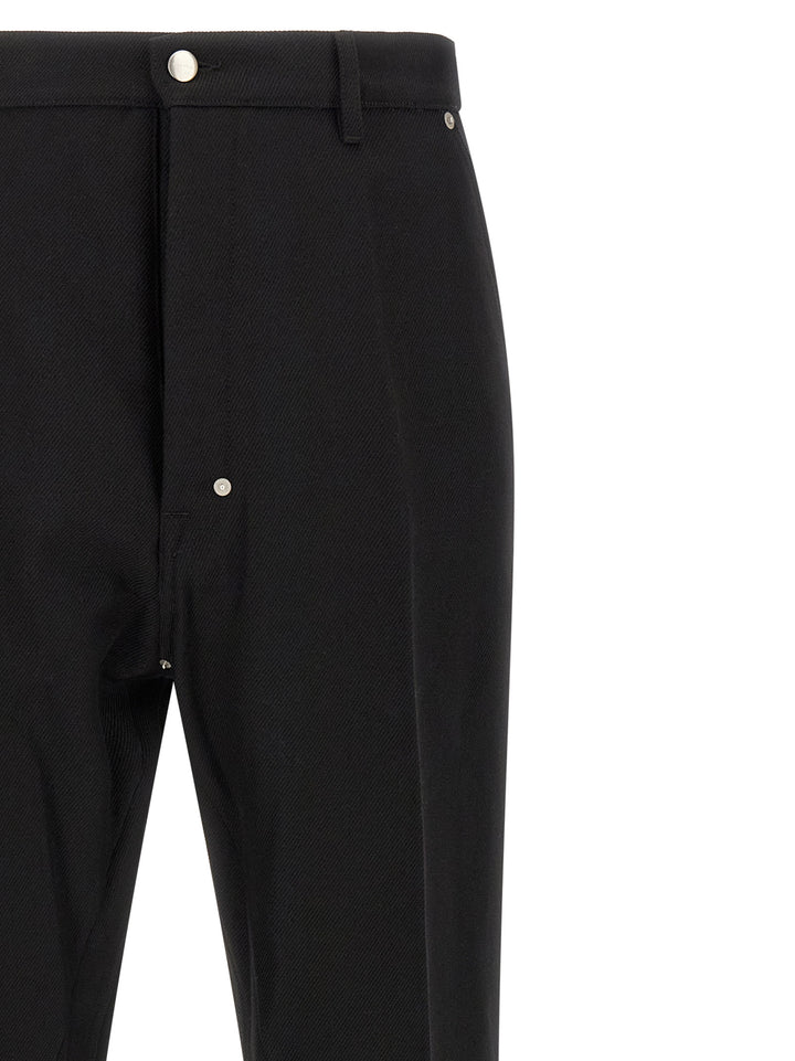 Rick Owens Black Cotton Casual Pants