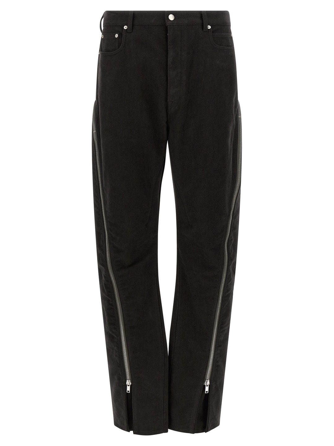 Rick Owens Black Cotton Flared Pants