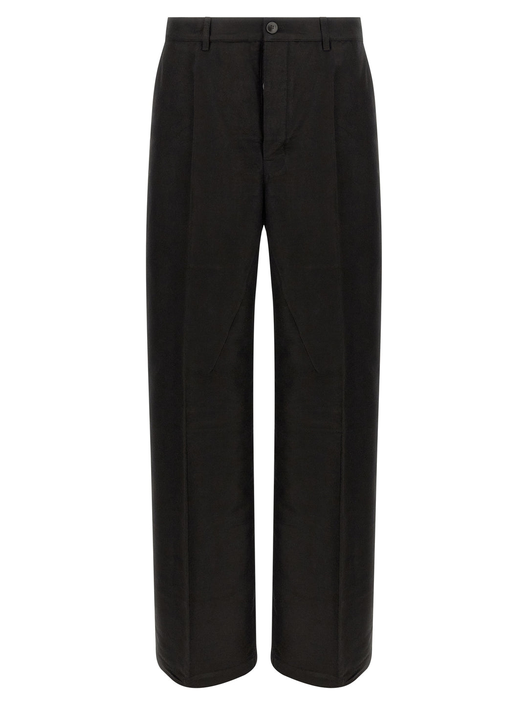 Rick Owens Black Ramie Casual Pants
