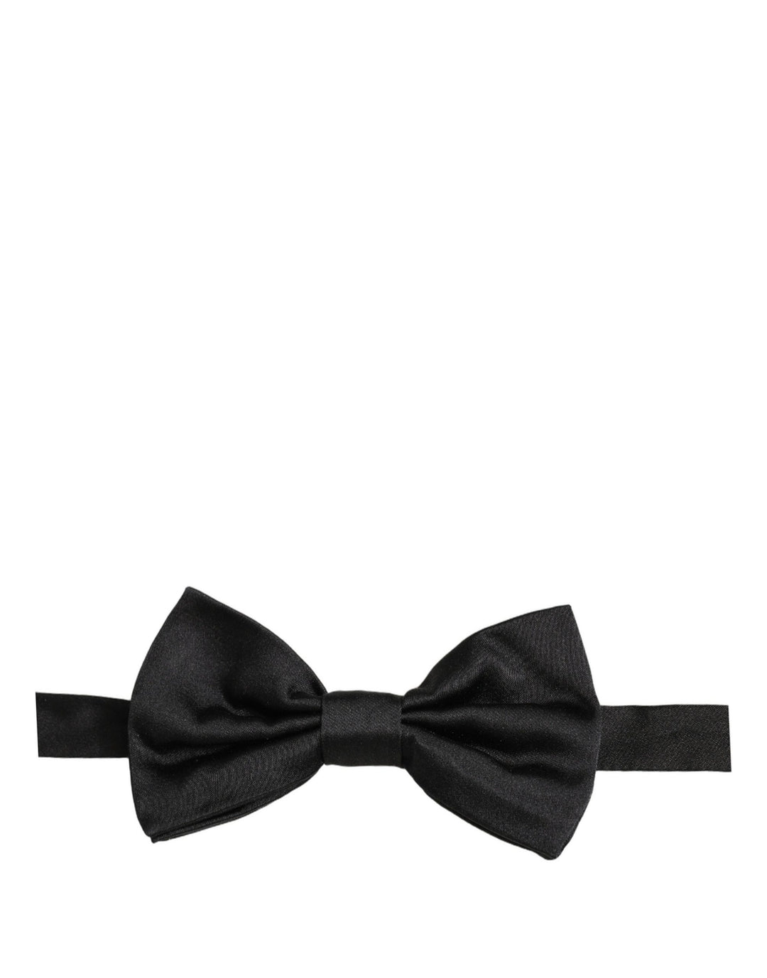 Dolce &amp; Gabbana Men Black 100% Silk Adjustable Neck Papillon Bow Tie