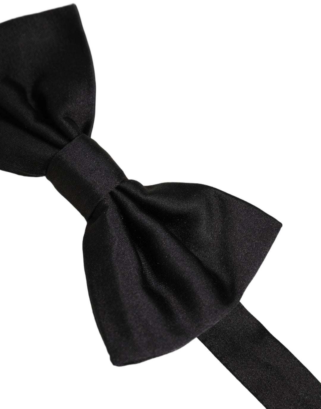 Dolce &amp; Gabbana Men Black 100% Silk Adjustable Neck Papillon Bow Tie