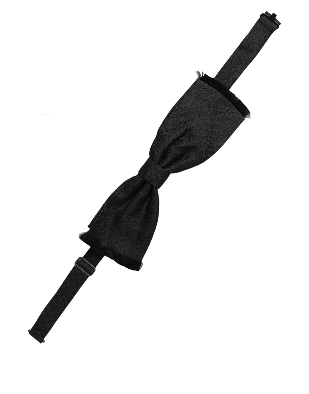 Dolce &amp; Gabbana Men Black 100% SIlk Adjustable Neck Papillon Bow Tie