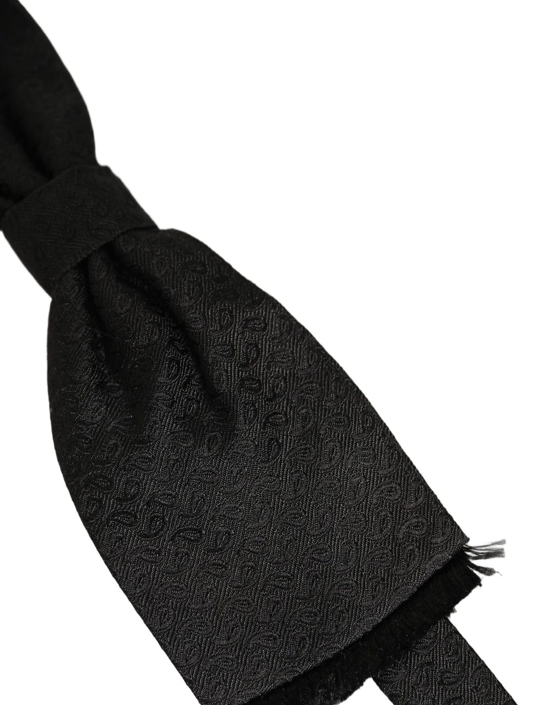 Dolce &amp; Gabbana Men Black 100% SIlk Adjustable Neck Papillon Bow Tie