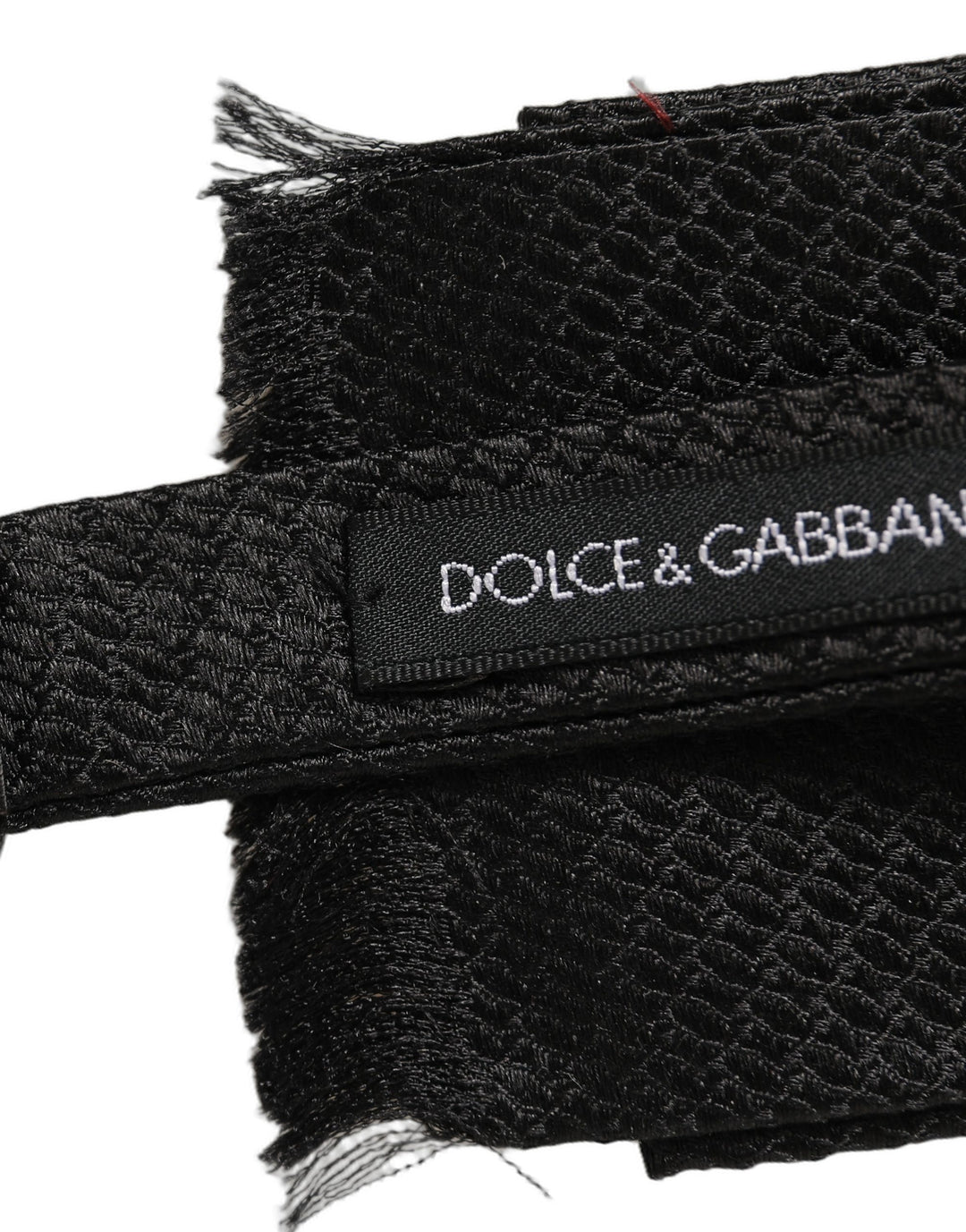 Dolce &amp; Gabbana Men Black 100% SIlk Adjustable Neck Papillon Bow Tie