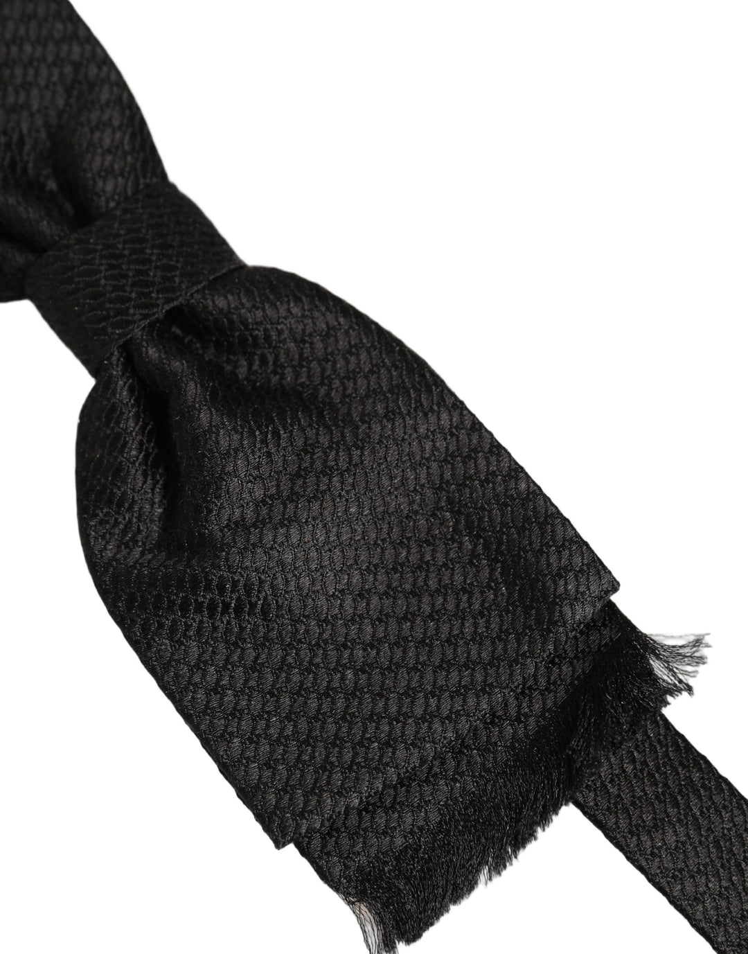 Dolce &amp; Gabbana Men Black 100% SIlk Adjustable Neck Papillon Bow Tie