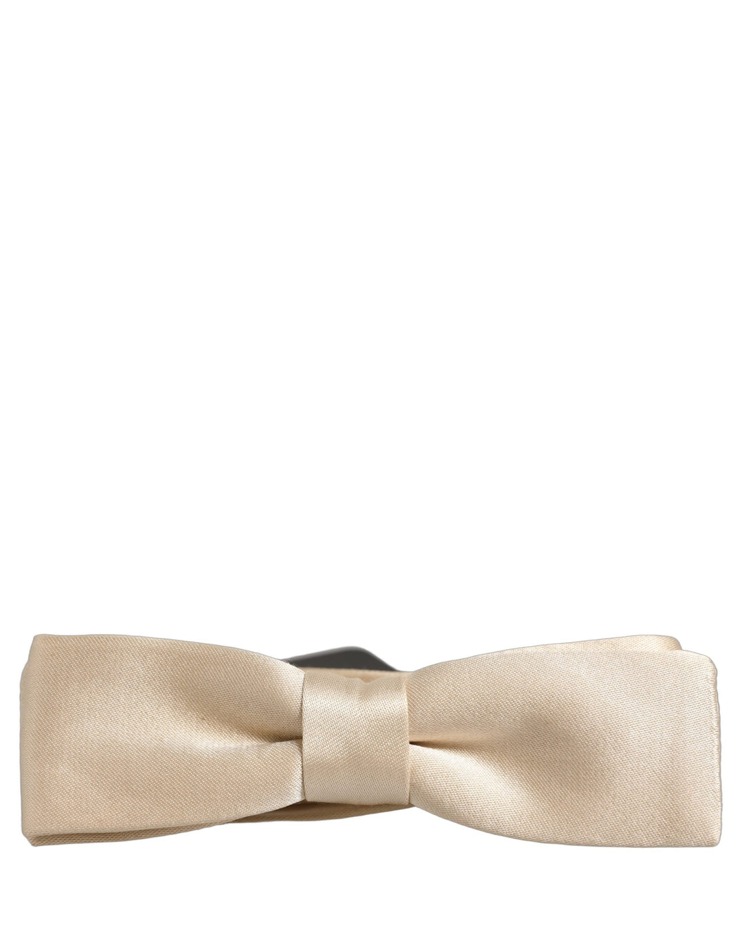 Dolce &amp; Gabbana Men Beige 100% Silk Adjustable Neck Papillon Bow Tie