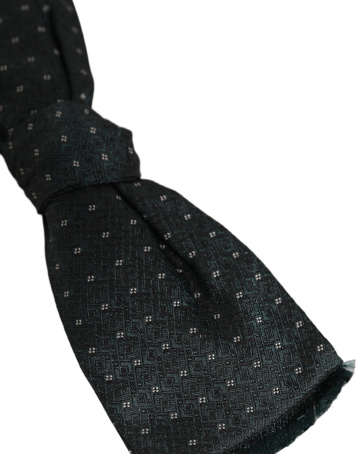Dolce &amp; Gabbana Men Green Patterned Adjustable Neck Papillon Bow Tie