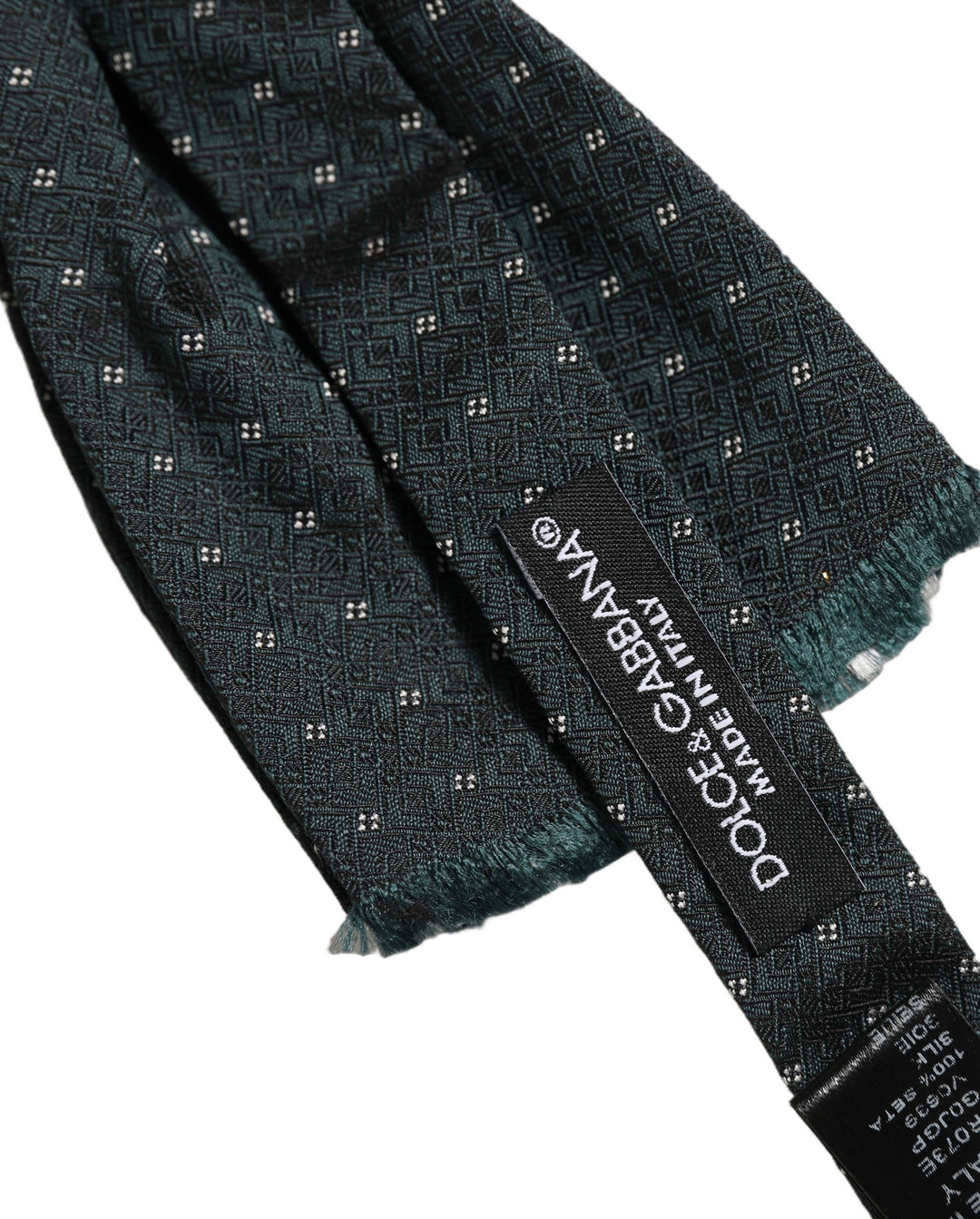 Dolce &amp; Gabbana Men Green Patterned Adjustable Neck Papillon Bow Tie