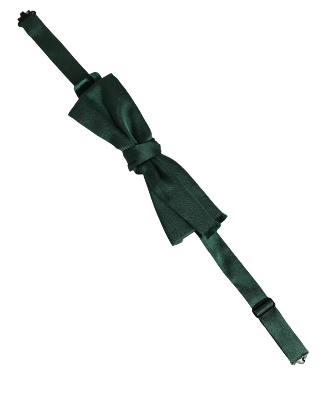 Dolce &amp; Gabbana Men Dark Green Silk Adjustable Neck Papillon Bow Tie
