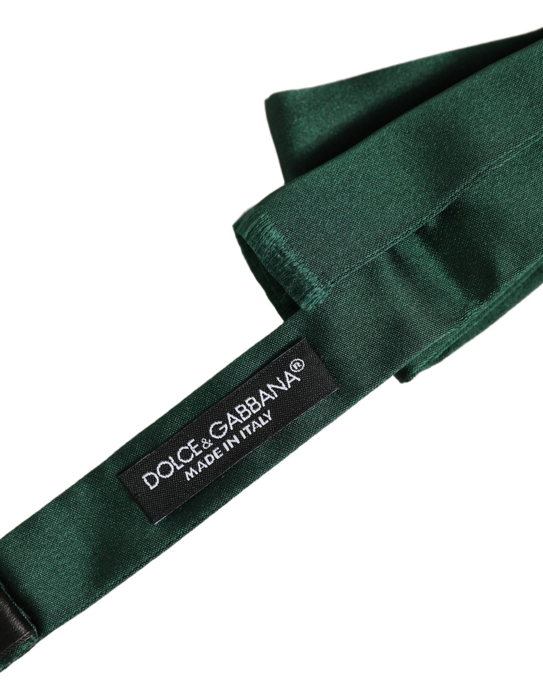 Dolce &amp; Gabbana Men Dark Green Silk Adjustable Neck Papillon Bow Tie
