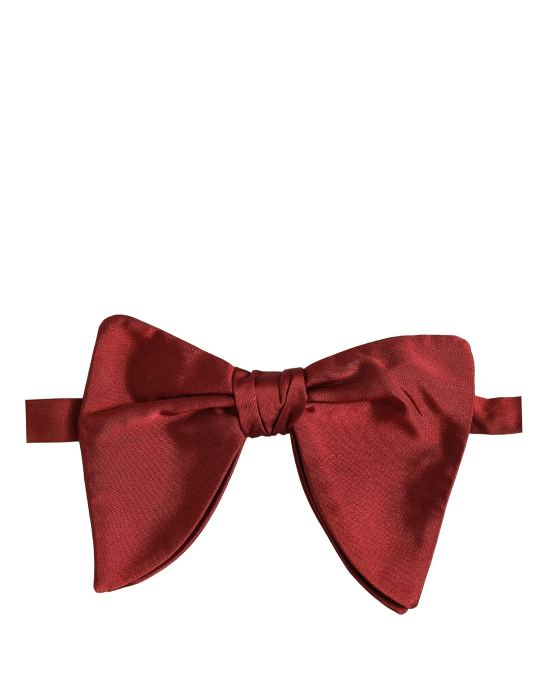 Dolce &amp; Gabbana Men Red 100% Silk Adjustable Neck Papillon Bow Tie