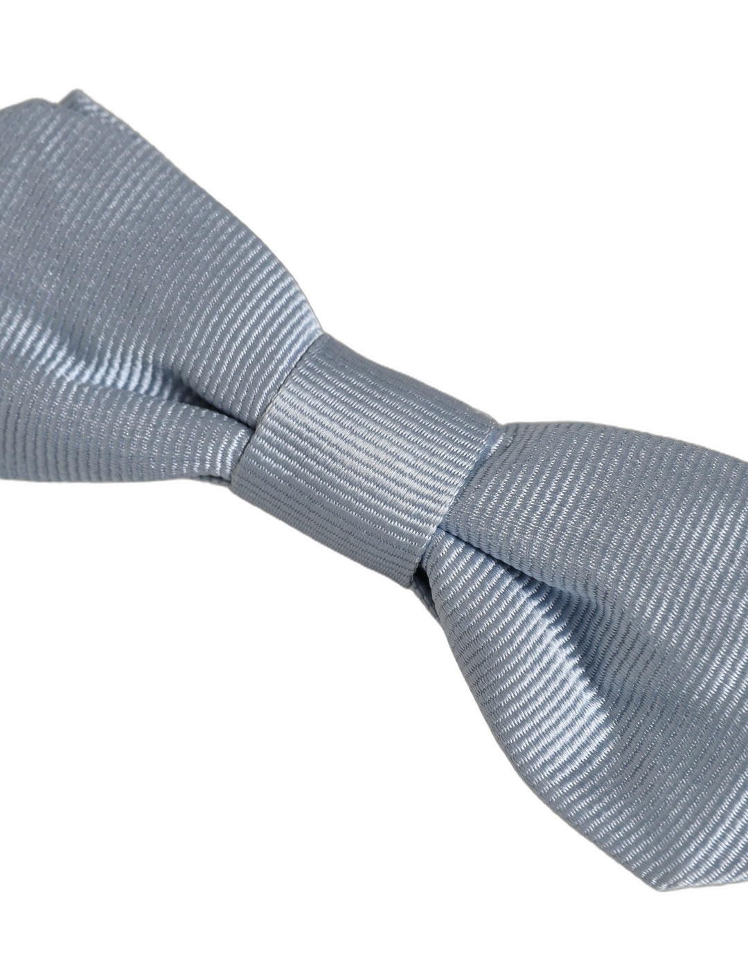Dolce &amp; Gabbana Men Light Blue Silk Adjustable Neck Papillon Bow Tie