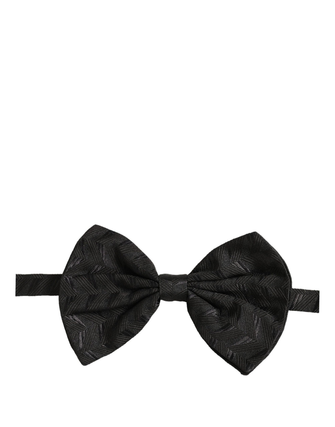 Dolce &amp; Gabbana Men Black Patterned Adjustable Neck Papillon Bow Tie