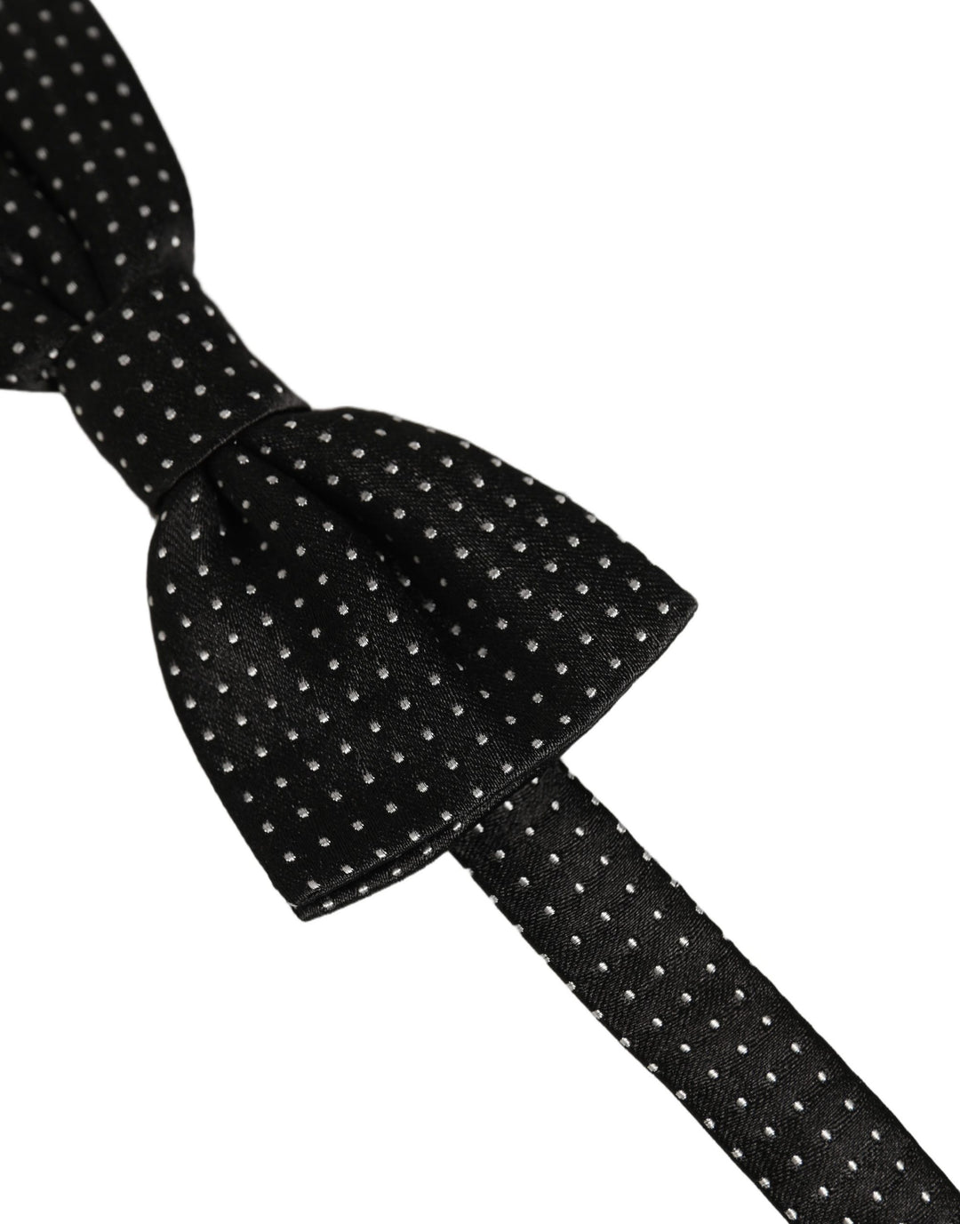 Dolce &amp; Gabbana Men Black White PolkaDot Adjustable Bow Tie