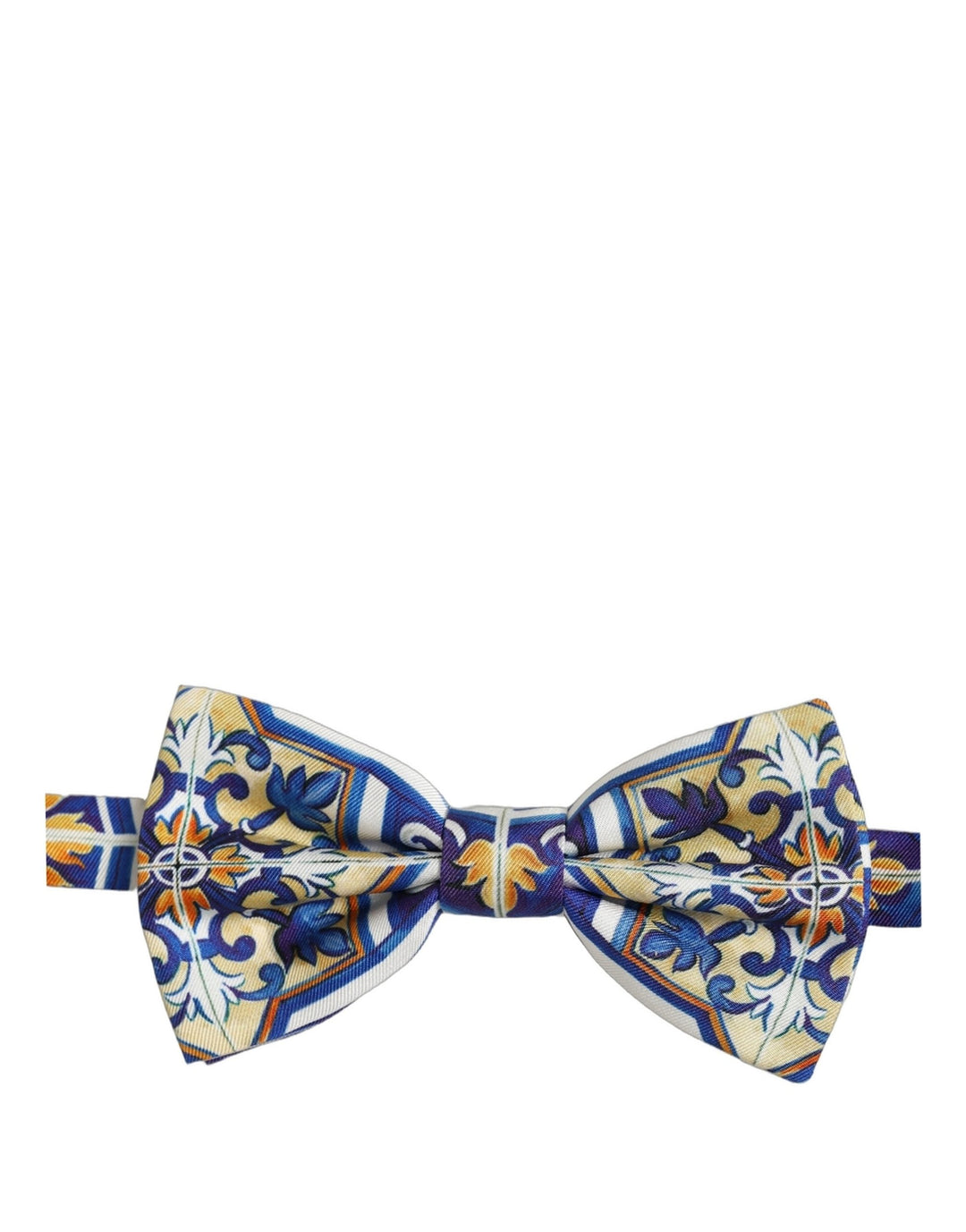 Dolce &amp; Gabbana Men Multicolor Majolica Adjustable Neck Papillon Bow Tie