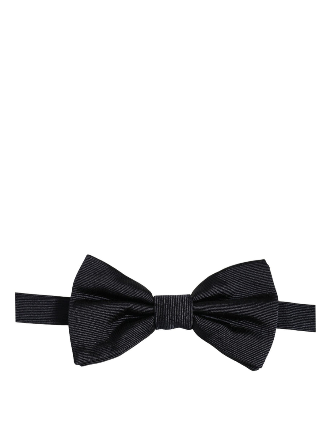 Dolce &amp; Gabbana Men Dark Blue 100% Silk Adjustable Neck Papillon Bow Tie