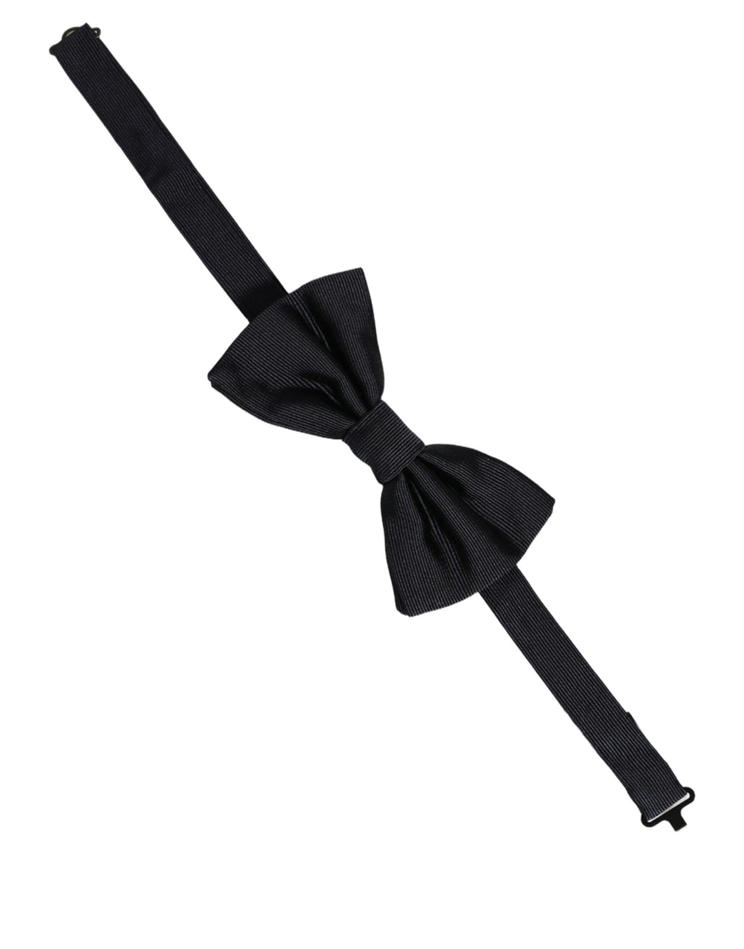 Dolce &amp; Gabbana Men Dark Blue 100% Silk Adjustable Neck Papillon Bow Tie