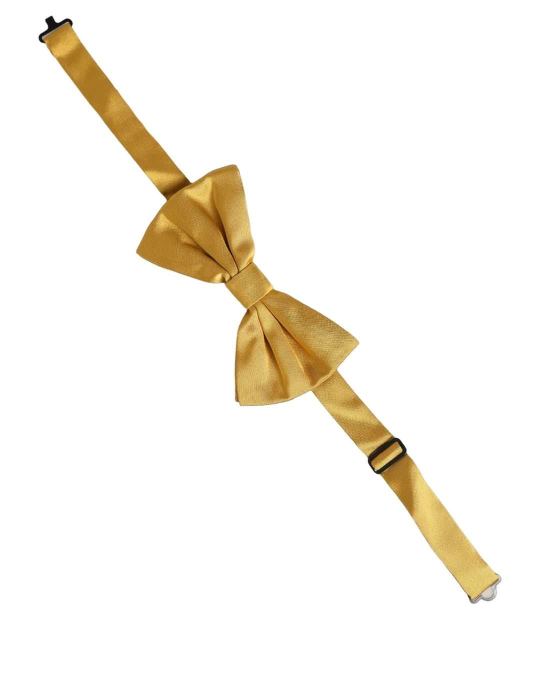 Dolce &amp; Gabbana Men Yellow 100% Silk Adjustable Neck Papillon Bow Tie