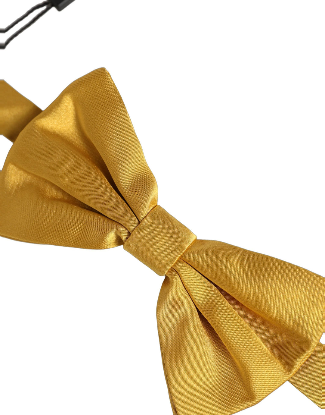 Dolce &amp; Gabbana Men Yellow 100% Silk Adjustable Neck Papillon Bow Tie