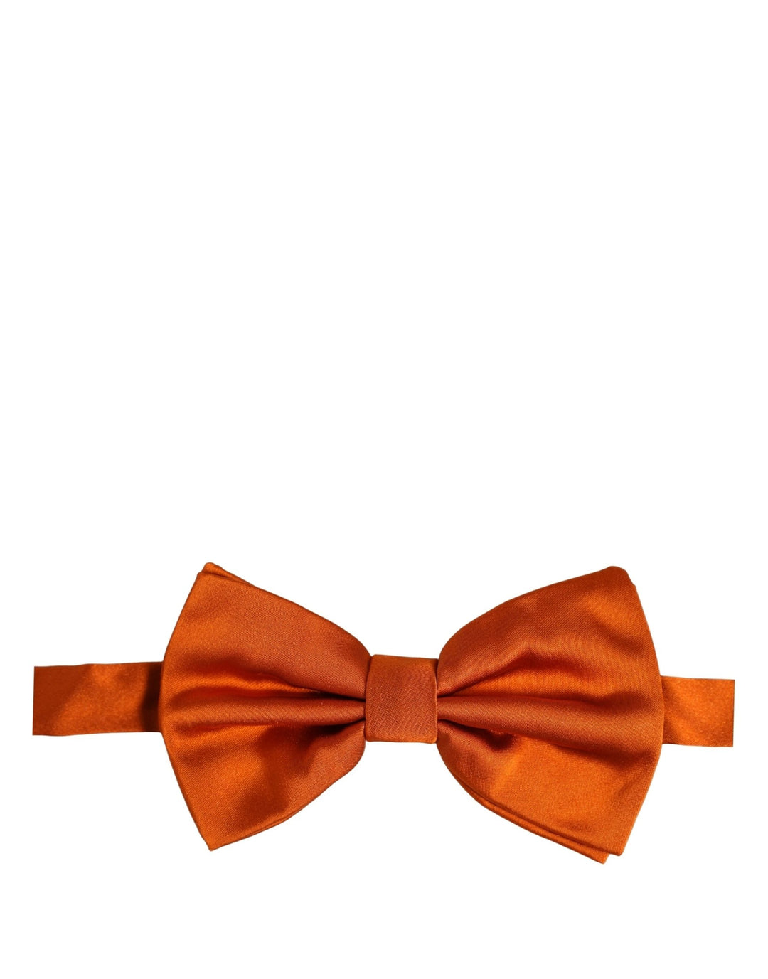 Dolce &amp; Gabbana Men Orange 100% Silk Adjustable Neck Papillon Bow Tie