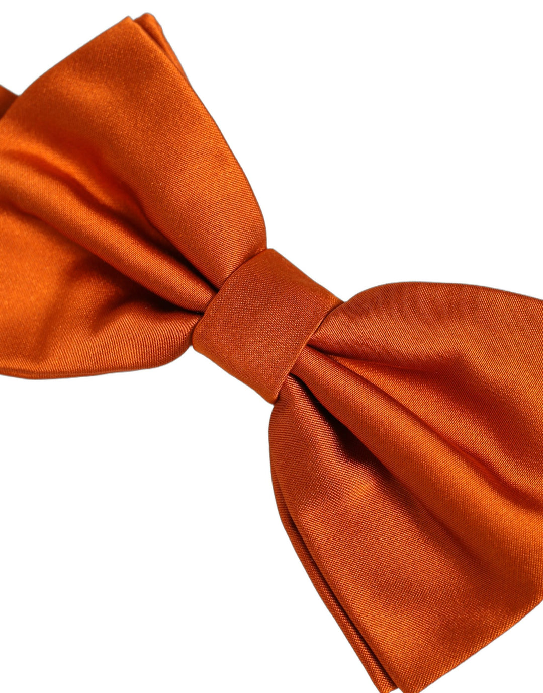 Dolce &amp; Gabbana Men Orange 100% Silk Adjustable Neck Papillon Bow Tie