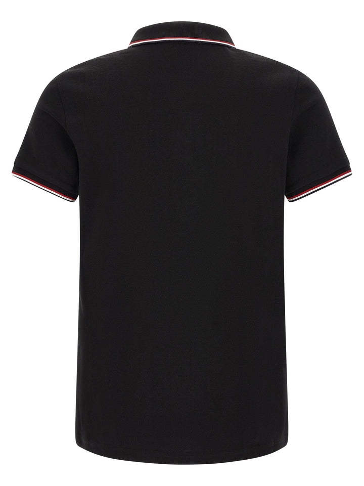 Moncler Black Cotton Polo Shirt