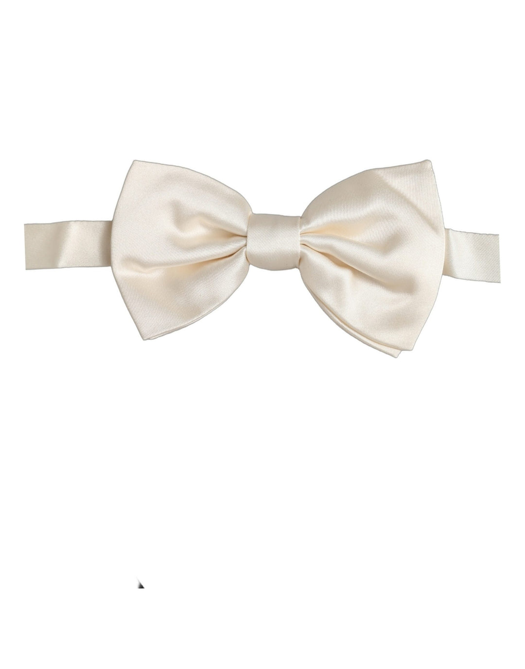 Dolce &amp; Gabbana Men White 100% Silk Adjustable Neck Papillon Bow Tie