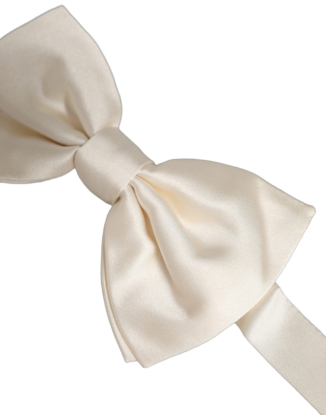 Dolce &amp; Gabbana Men White 100% Silk Adjustable Neck Papillon Bow Tie