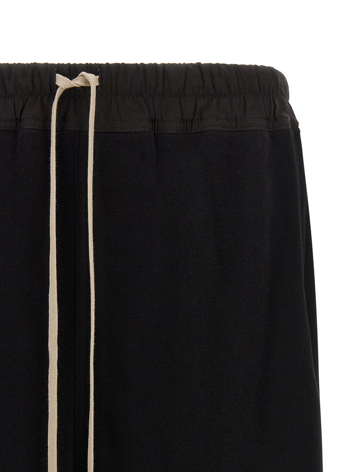 Rick Owens Black Cotton Bermuda Shorts