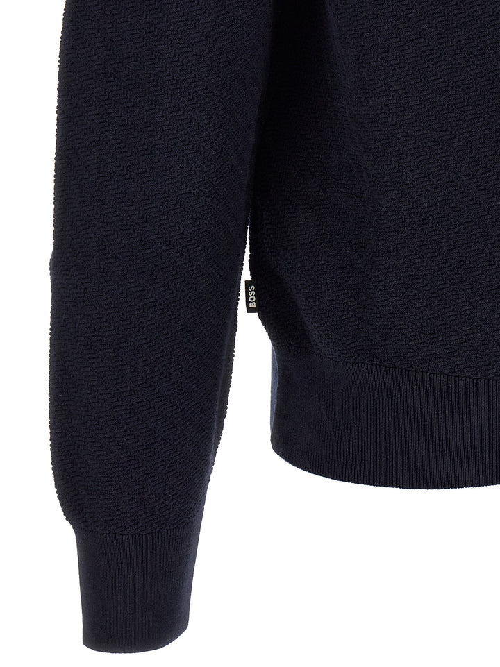 Hugo Boss Blue Cotton Polo Shirt