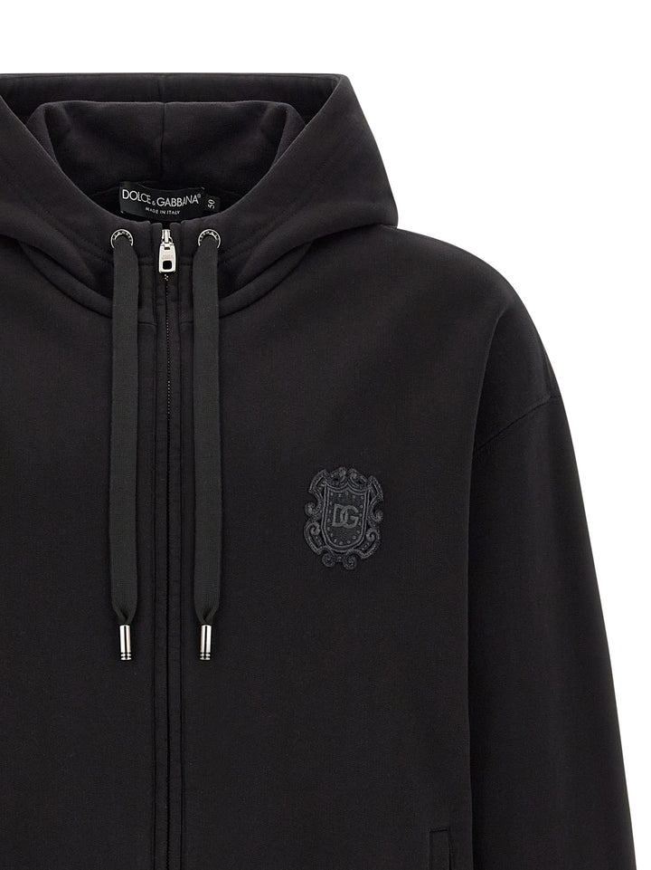 Dolce &amp; Gabbana Black Cotton Sweatshirt