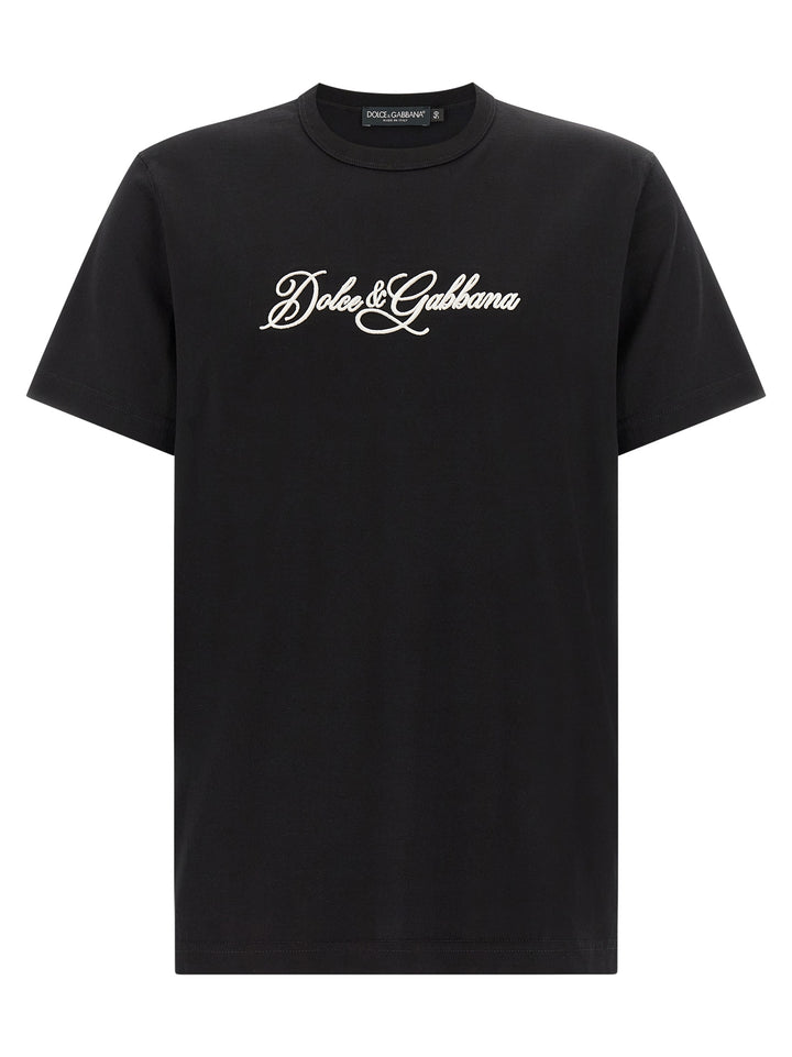 Dolce &amp; Gabbana Black Cotton T-Shirt